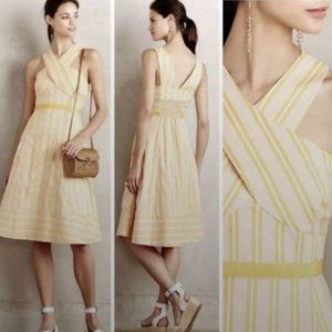 Anthropologie HD in Paris Asbury Fit and Flare Halter Dress Size 00